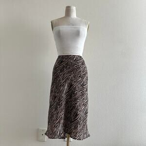 Vintage tiger print midi skirt